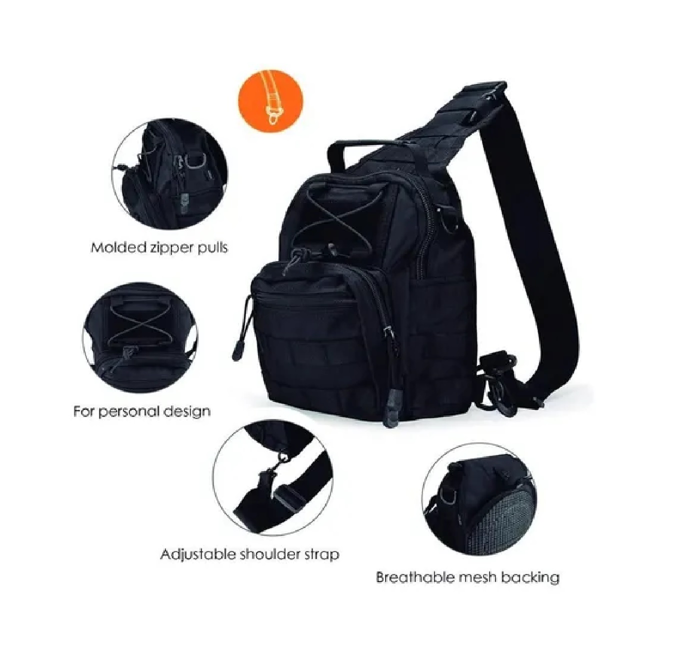 Mochila Táctica Militar Multiusos Pechera Cruzada