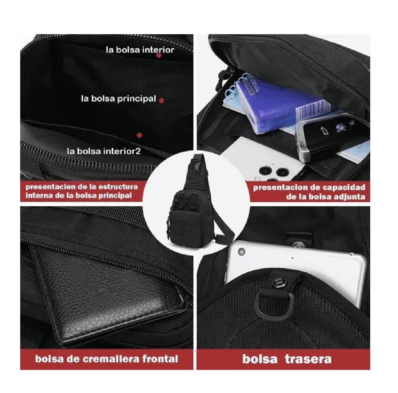 Mochila Táctica Militar Multiusos Pechera Cruzada