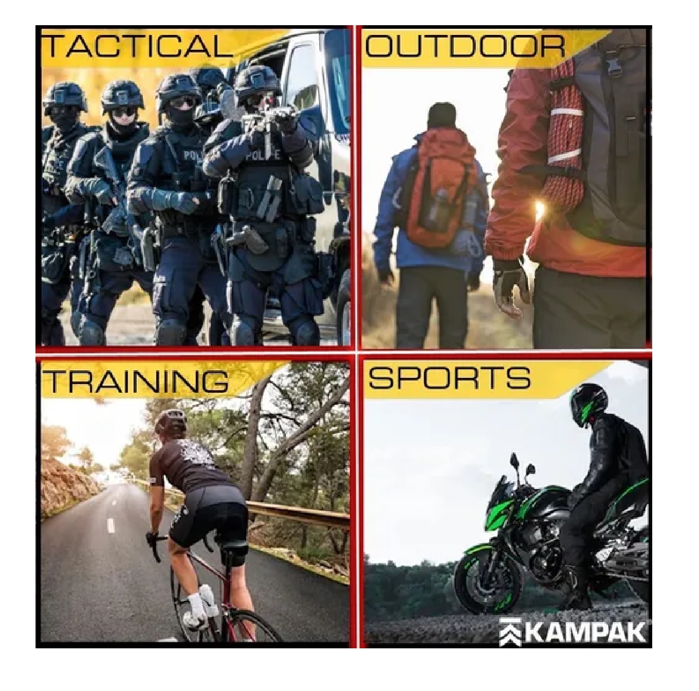 Piernera Tactica Muslera Campismo Moto Ciclismo Negro