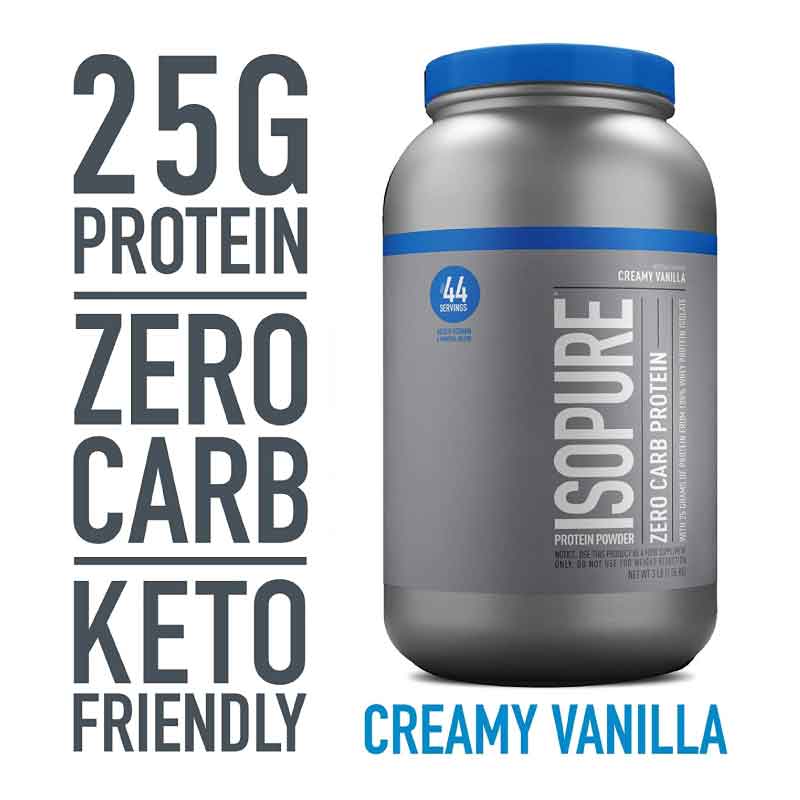 Proteina Isopure Zero Carb 100% Whey 3 Lbs. 44 Serv. - Vainilla Cremosa