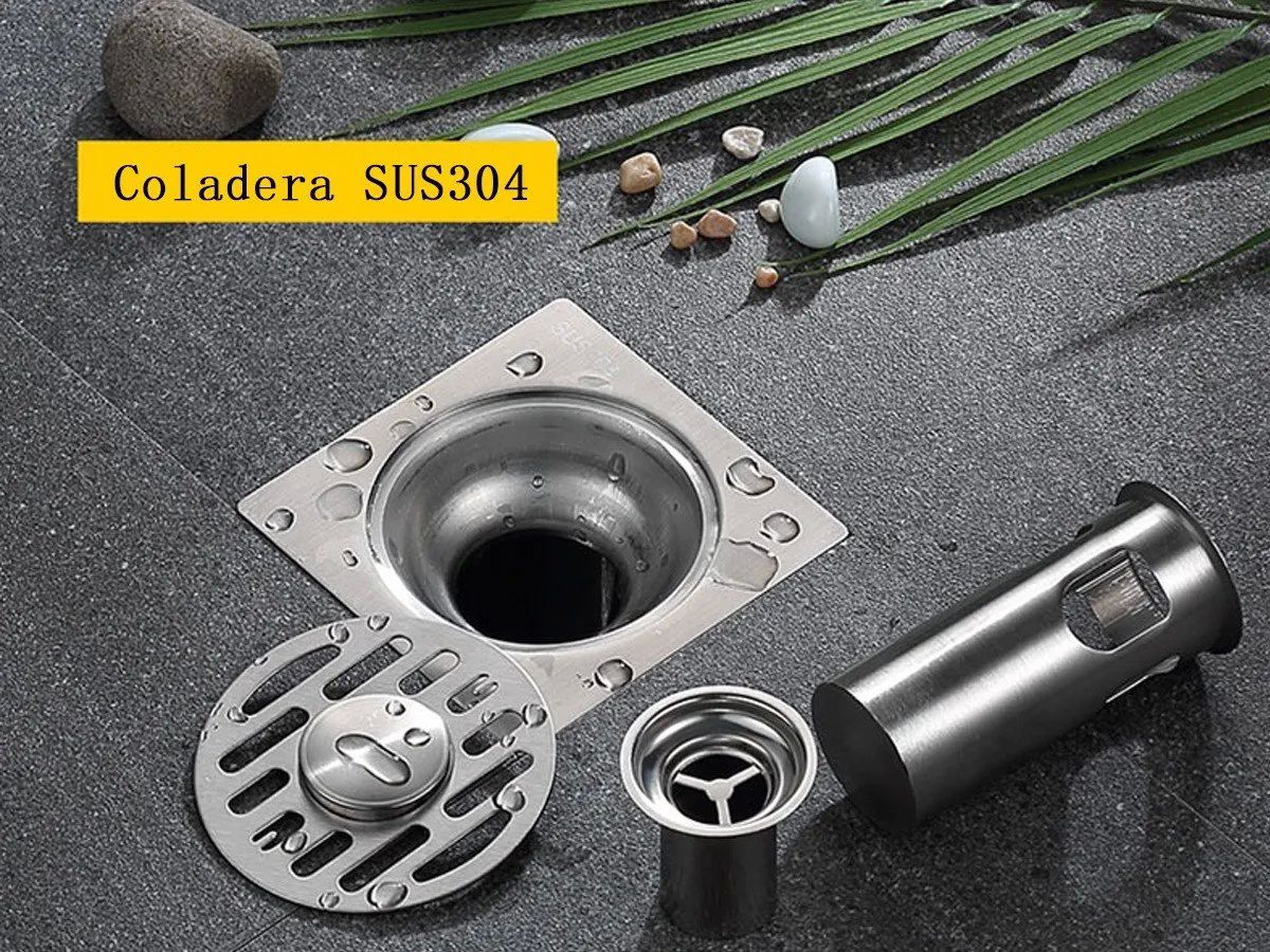 Coladera De Acero Inoxidable Drenaje Rápido Piso Desagüe
