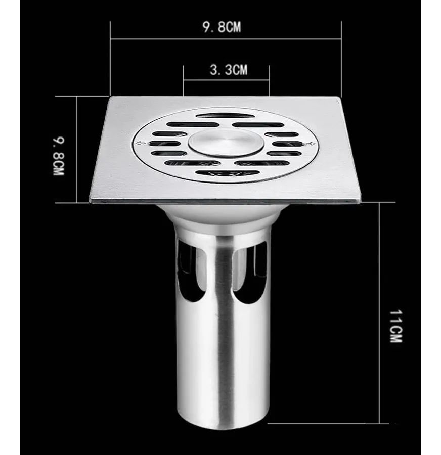Coladera De Acero Inoxidable Drenaje Rápido Piso Desagüe