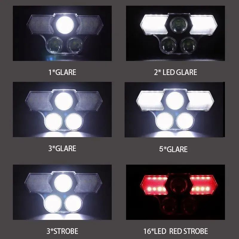 Lampara Cabeza Recargable 12000 Lúmenes Linterna Frontal Led