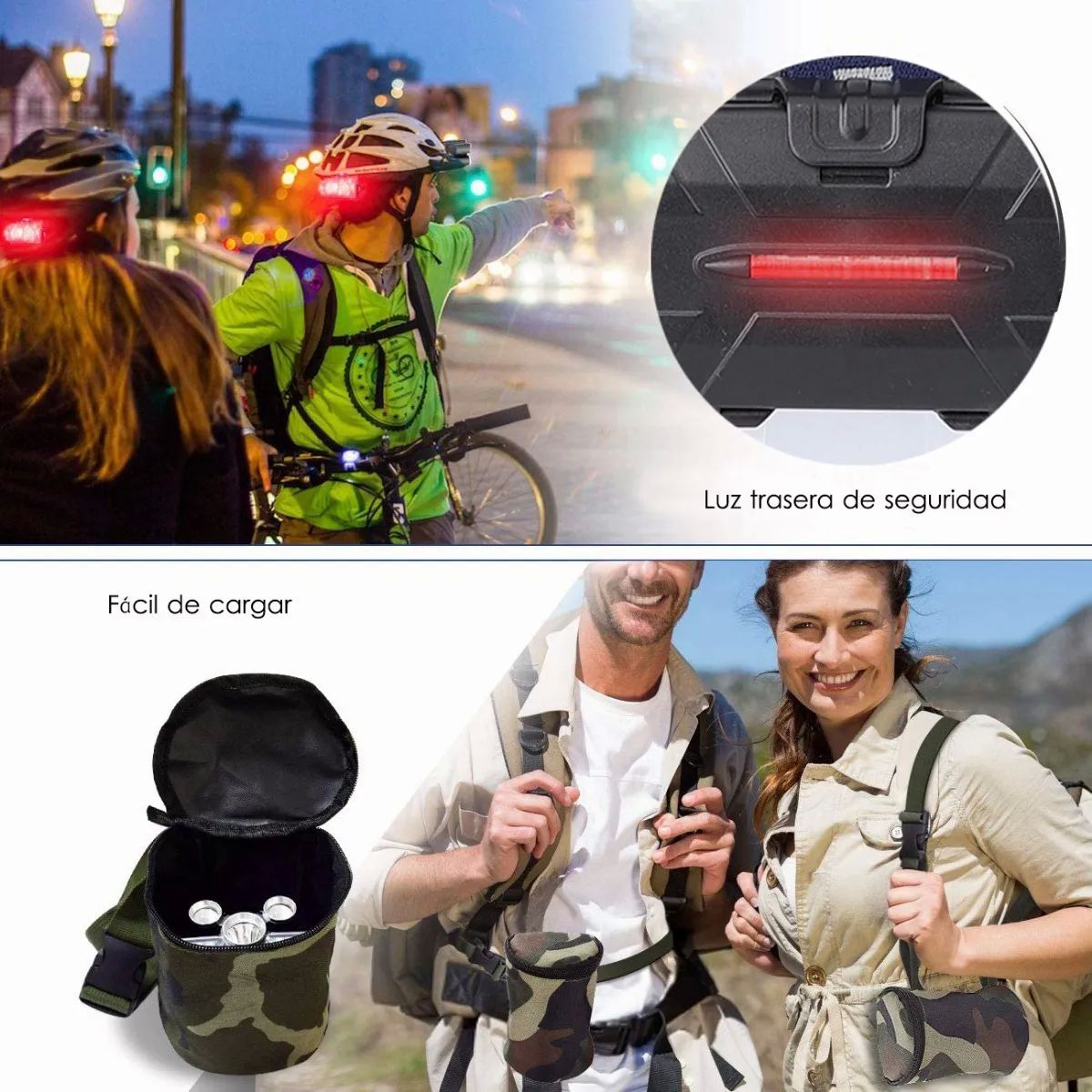 Lampara Cabeza Recargable 12000 Lúmenes Linterna Frontal Led