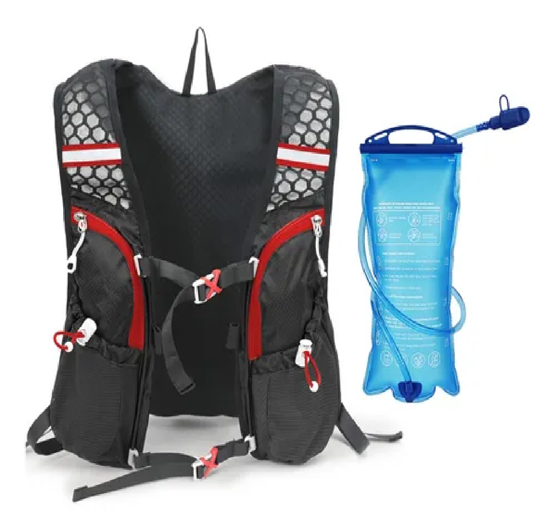 Mochila De Hidratación Con Depósito Flexible De Agua De 2 L