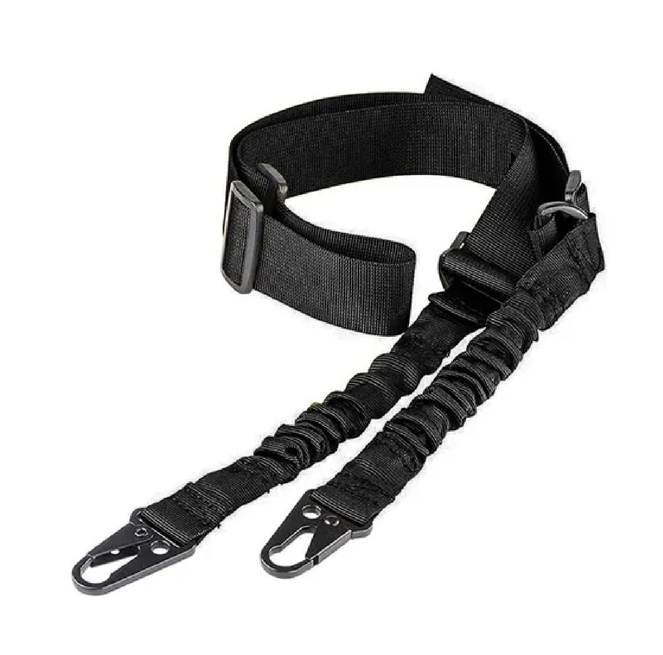 Portafusil Tactico Bungee 2 Punto Eslinga Militares Caza Negro