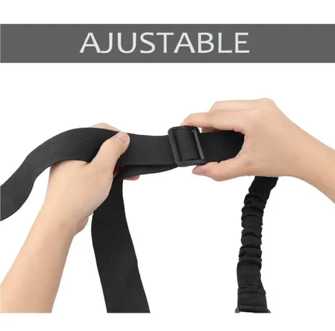 Portafusil Tactico Bungee 2 Punto Eslinga Militares Caza Negro