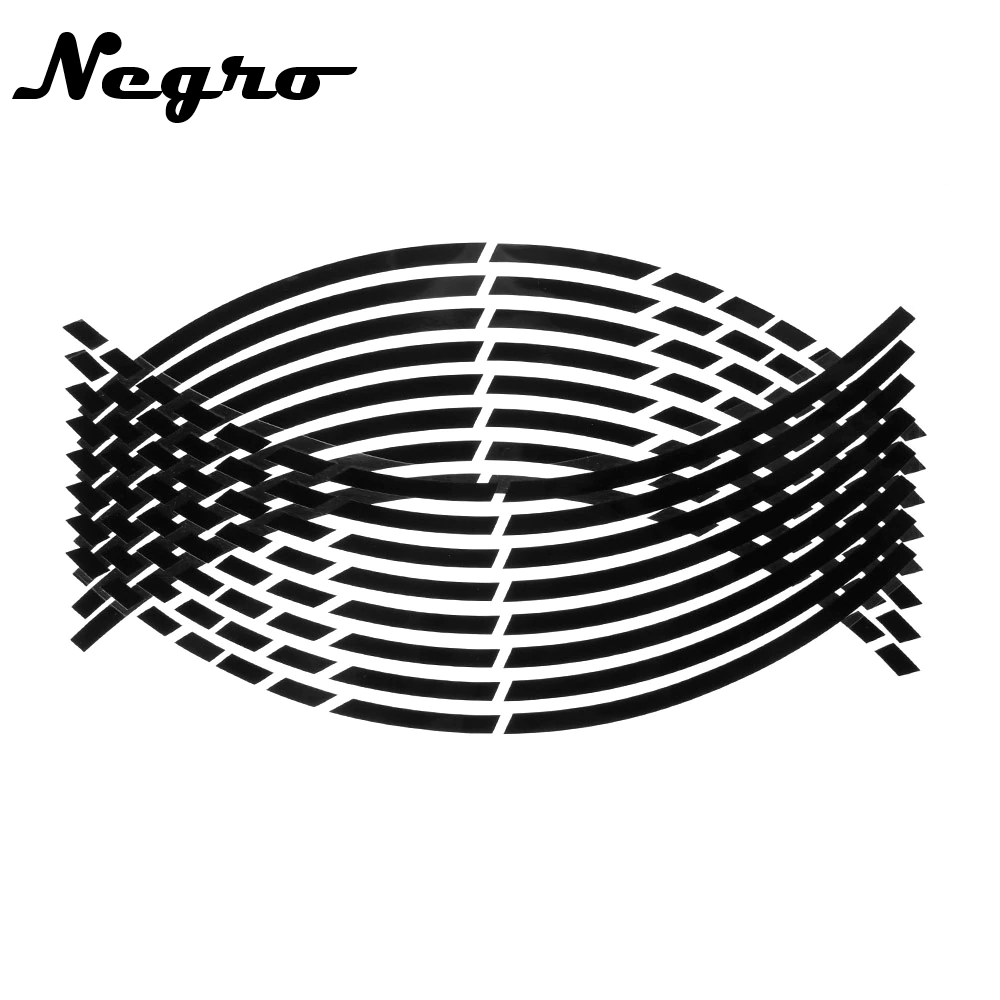 Sticker Universal para Motocicleta Decoración de Rin 17-18 pulgadas Moto Calcomanías Universal Reflejante