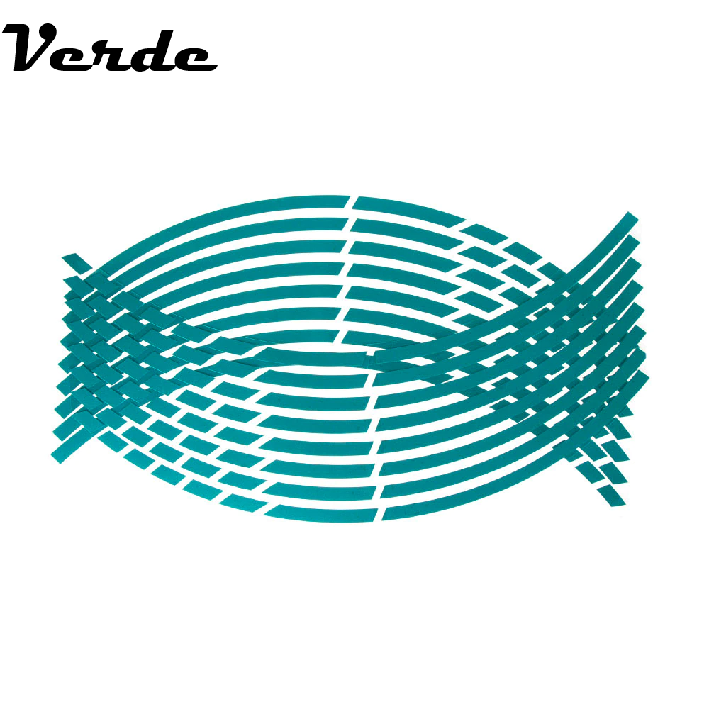 Sticker Universal para Motocicleta Decoración de Rin 17-18 pulgadas Moto Calcomanías Universal Reflejante