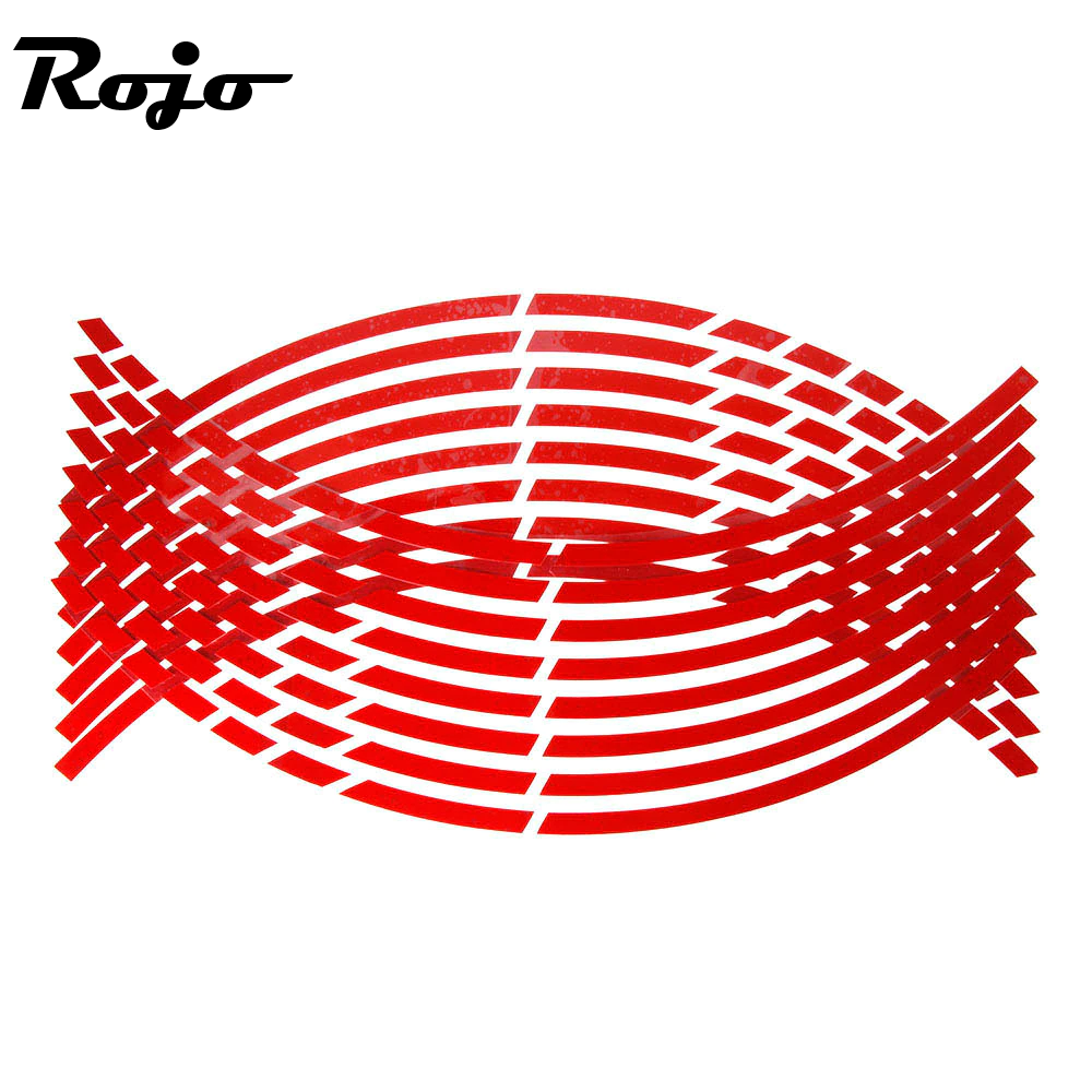 Sticker Universal para Motocicleta Decoración de Rin 17-18 pulgadas Moto Calcomanías Universal Reflejante