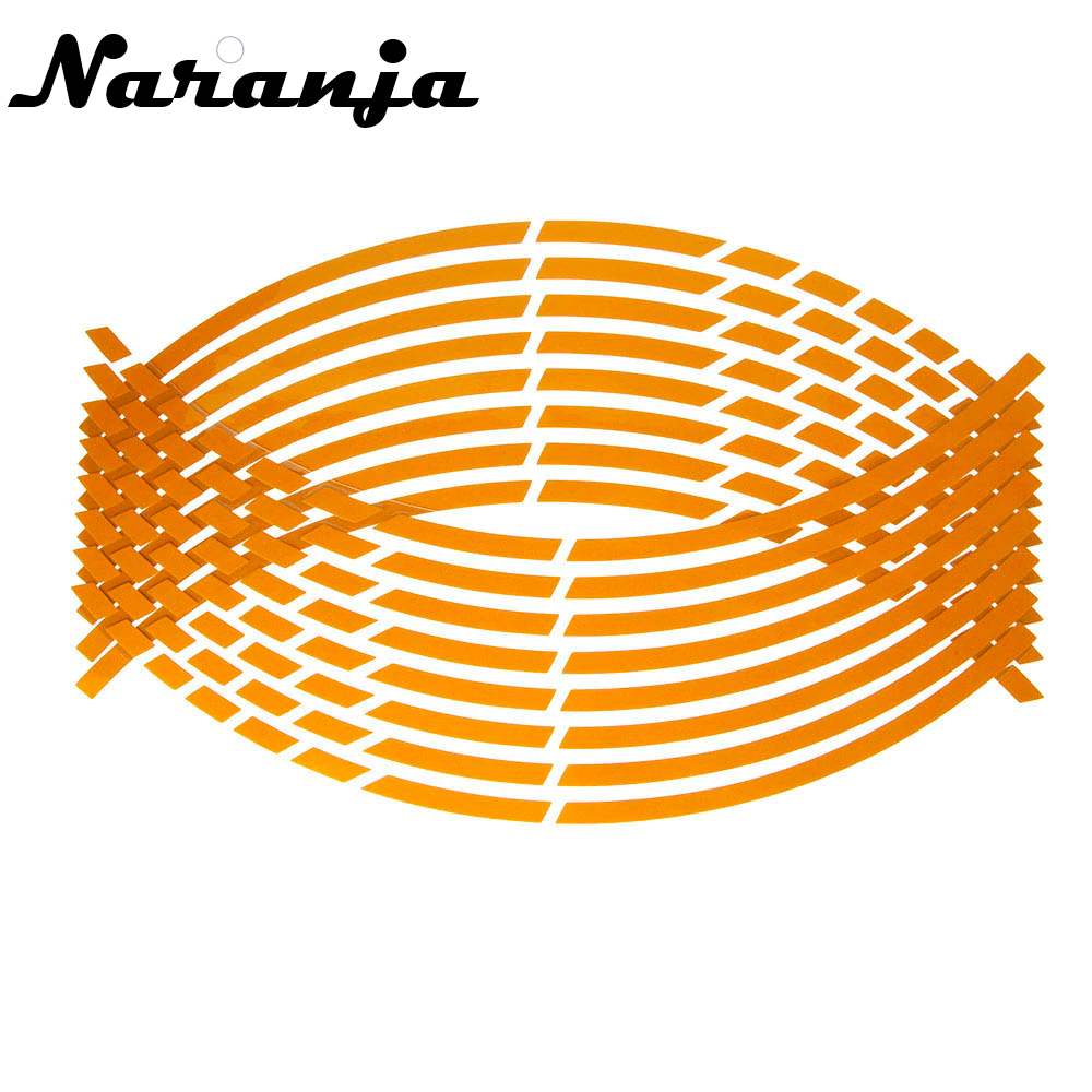 Sticker Universal para Motocicleta Decoración de Rin 17-18 pulgadas Moto Calcomanías Universal Reflejante