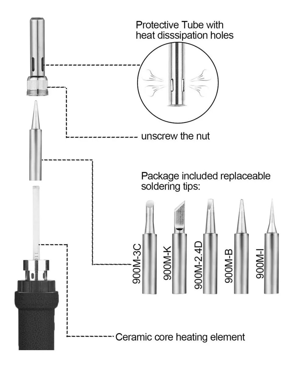 Kit De Soldadura Eléctrica De Cautín 39 pzs
