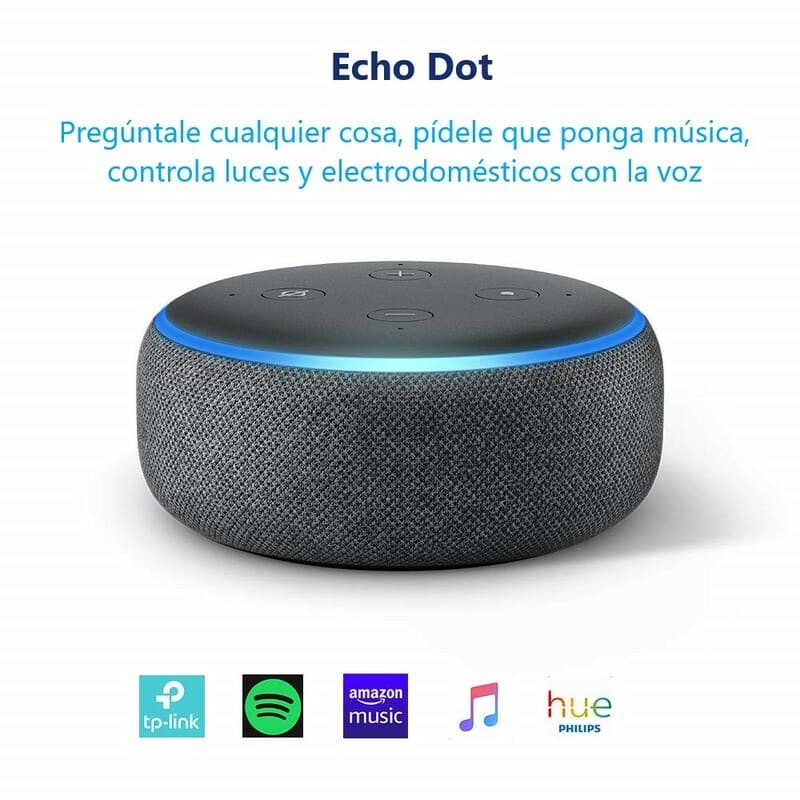 Echo Dot (3ra generación) - Alexa Bocina inteligente, color negro.