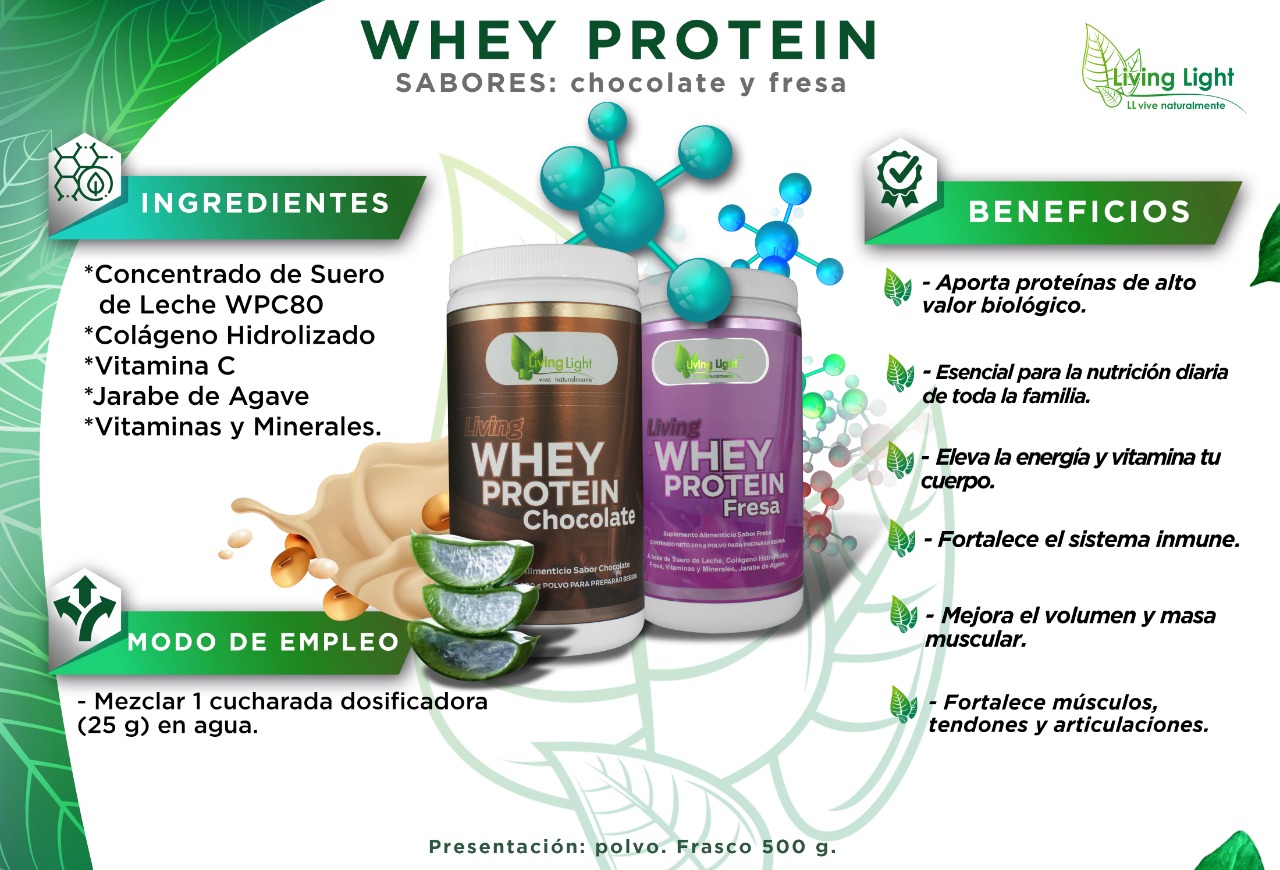 Aumenta Masa Muscular y Volumen - Whey Protein.