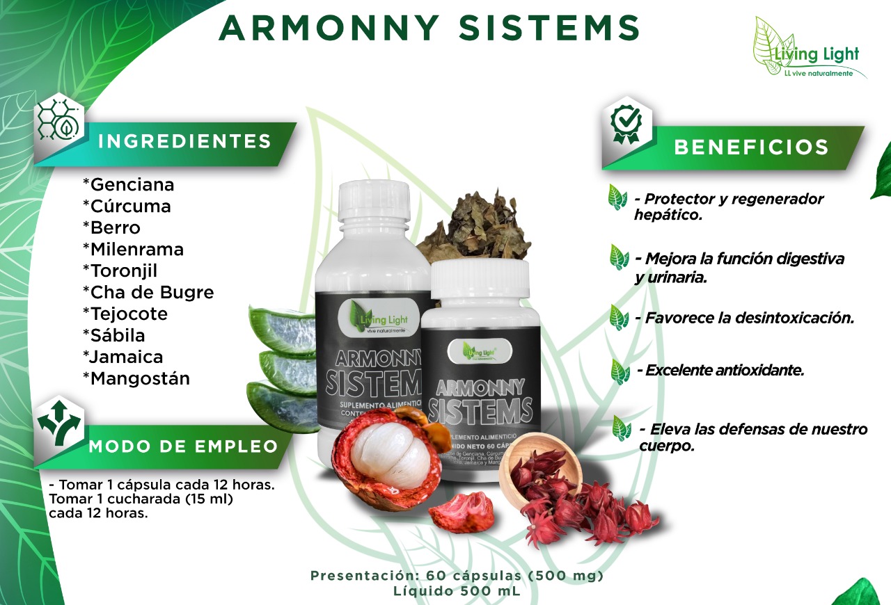 Mejora Sistema Digestivo, Urinario y Nervioso - Armonny Sistems