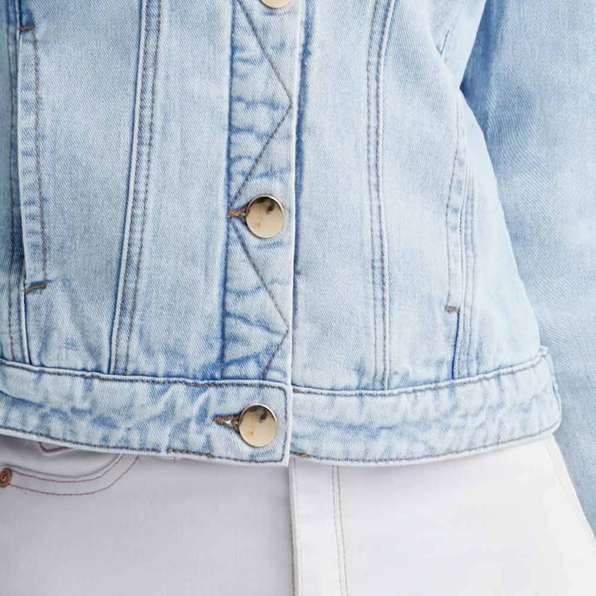 Chamarra Casual Holly Land color Azul Claro para Mujer 996980