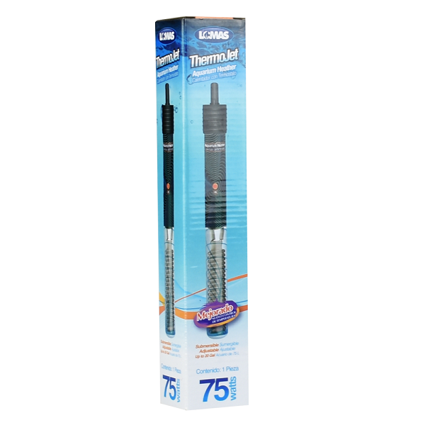 Termostato Calentador Thermojet 75w Peces Acuario 75litros