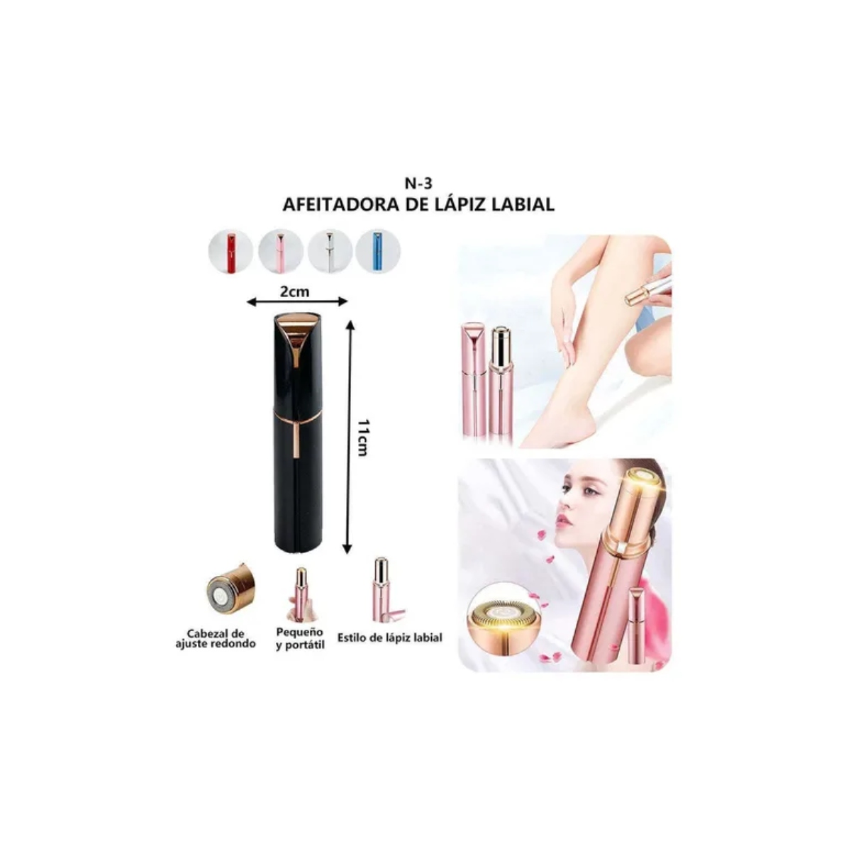 Removedor de vello facial 