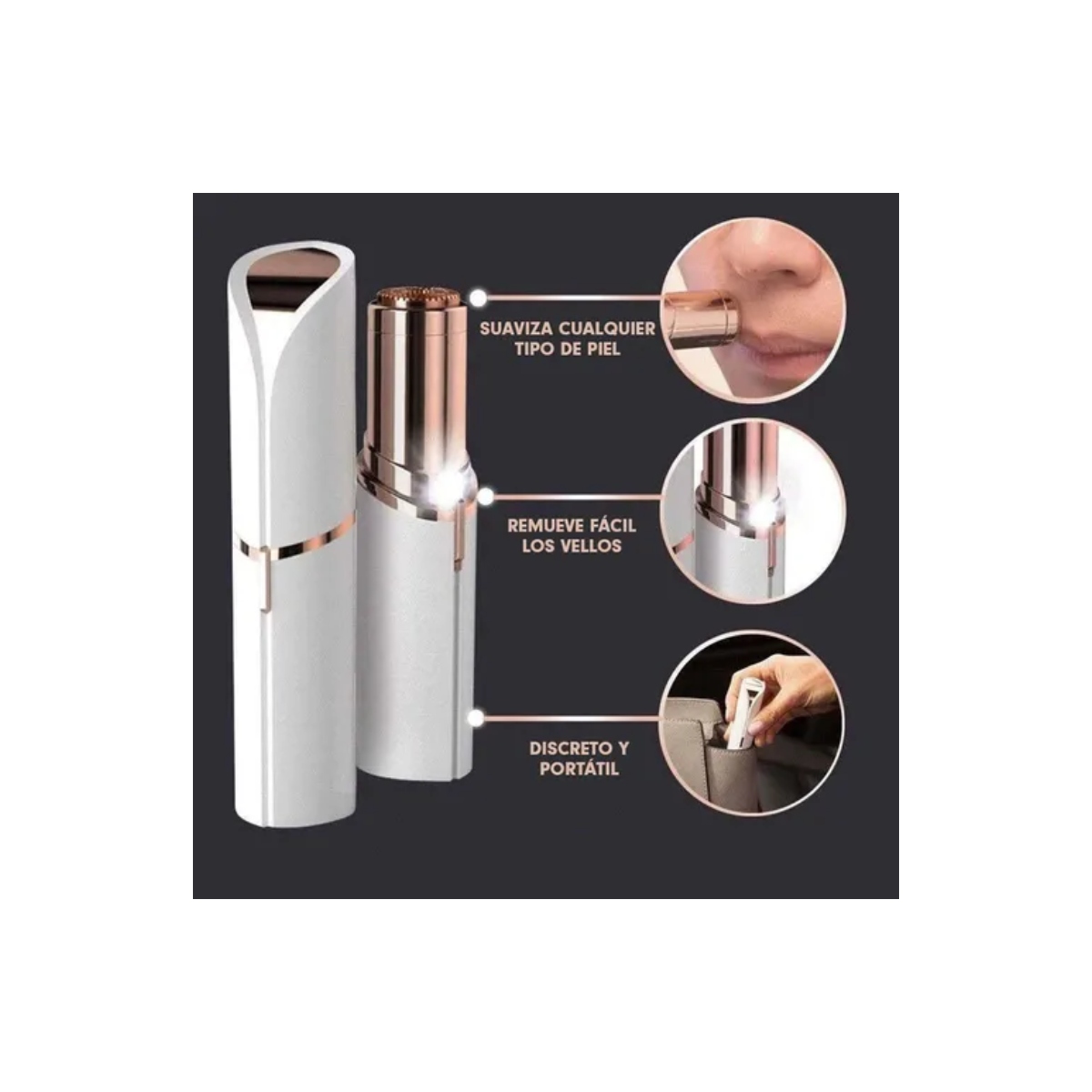 Removedor de vello facial 