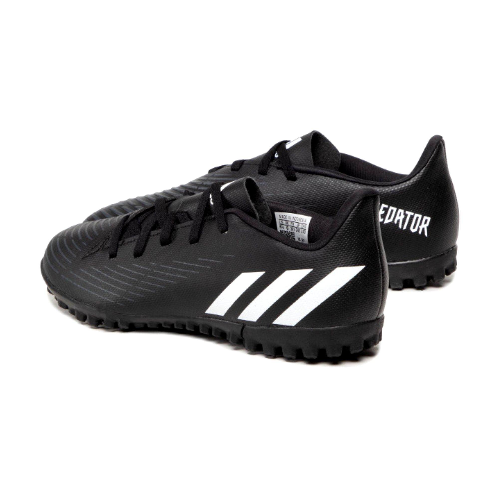 Tenis Adidas Predator Edge.4 TF Fútbol Rápido Negro con Blanco Hombre Originales GX0010