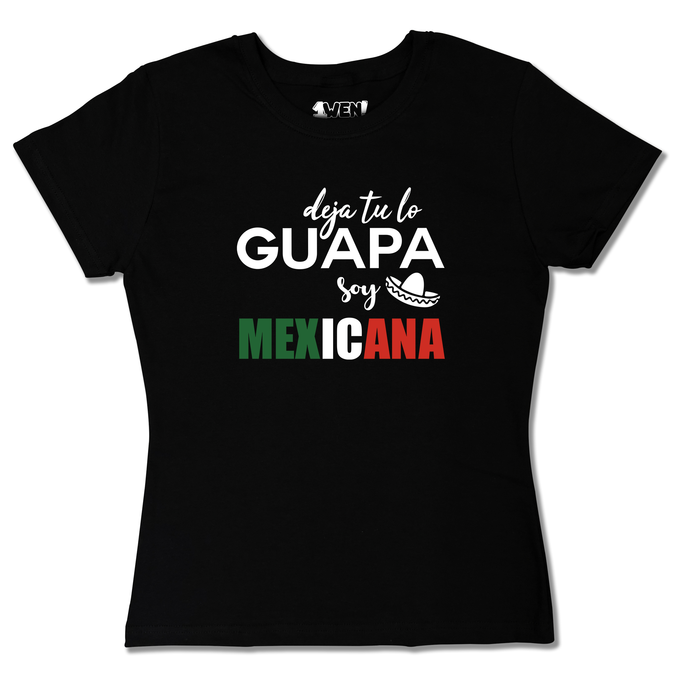 1WEN: T-shirt, Playera, camiseta para dama, Playera SOY MEXICANA