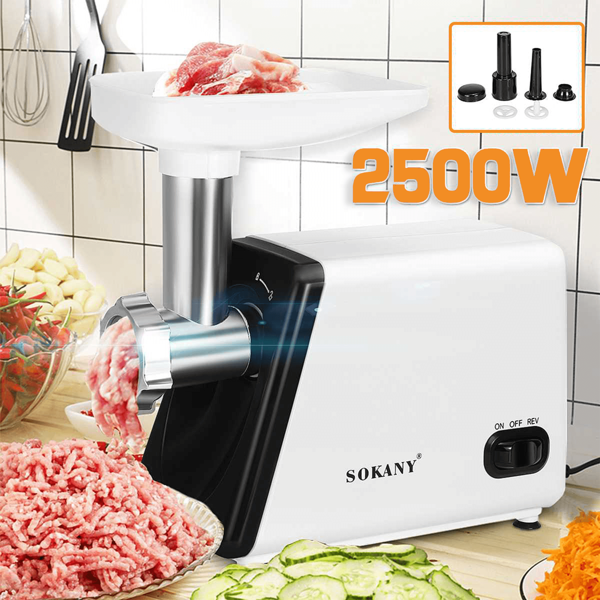 Maquina Para Moler Carne Electrica Moledora Electrica 2500w