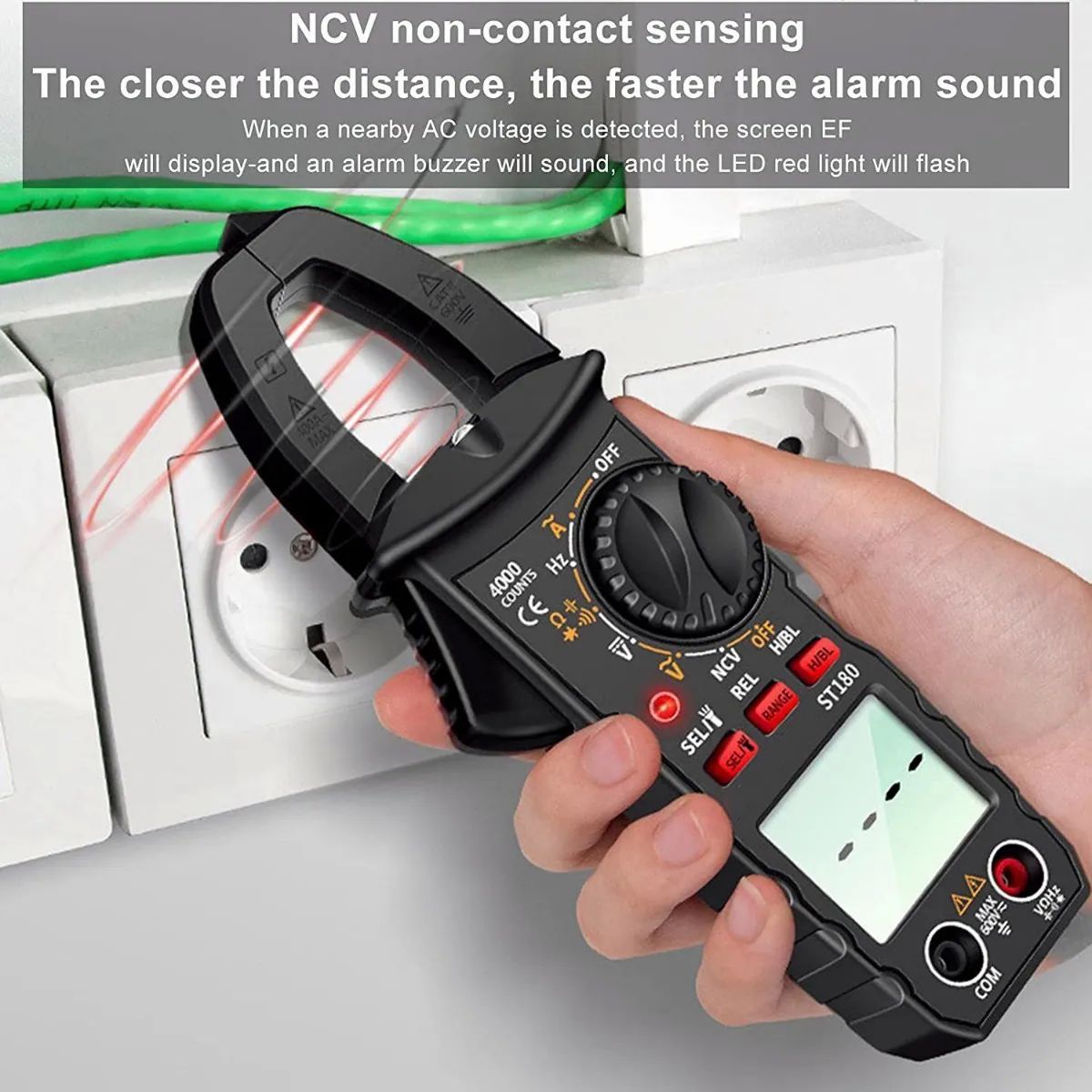 Multímetro De Pinza Amperimétrica Digital De 4000 Cuentas