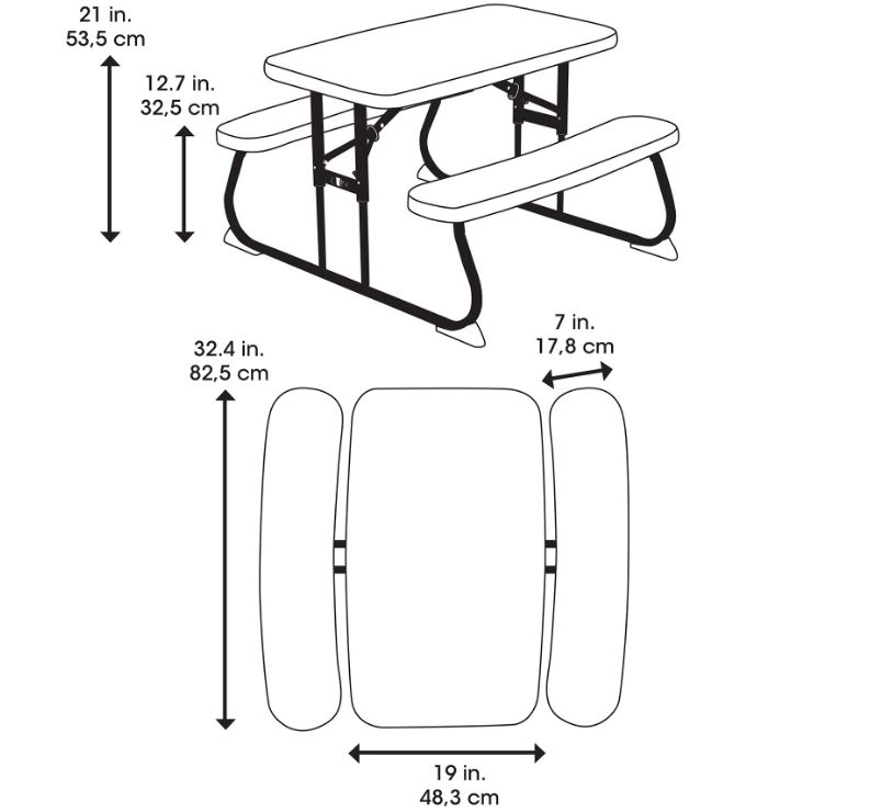 Mesa De Picnic niñ@s verde Lifetime