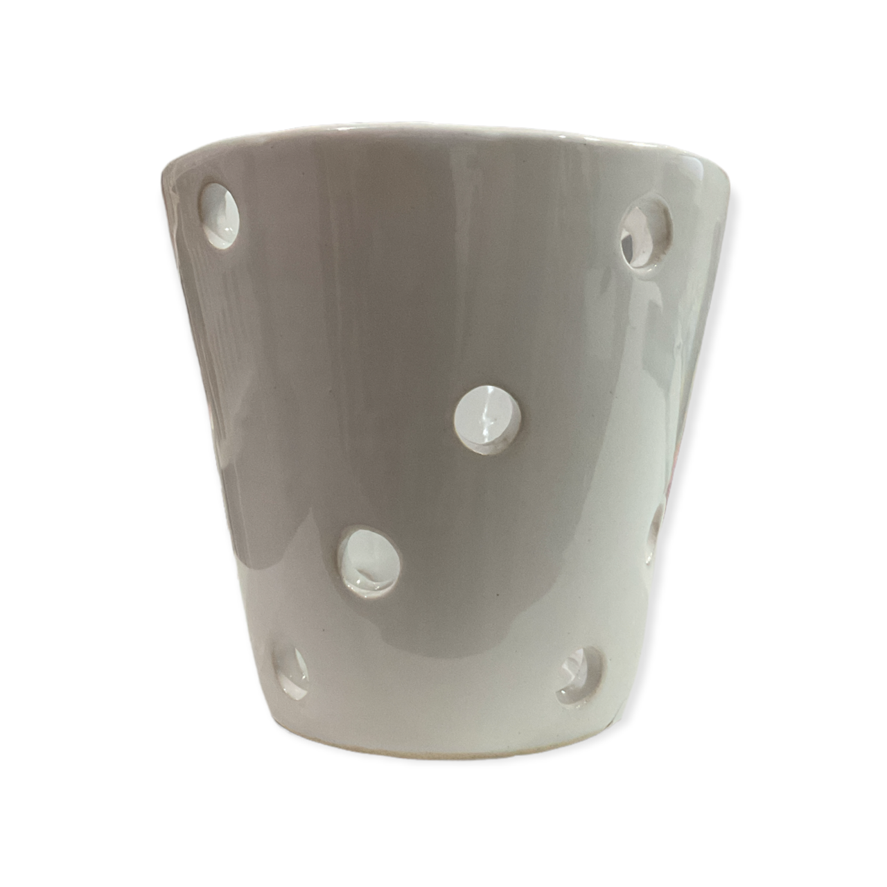 Maceta de cerámica esmaltada para orquídeas con forma de vaso