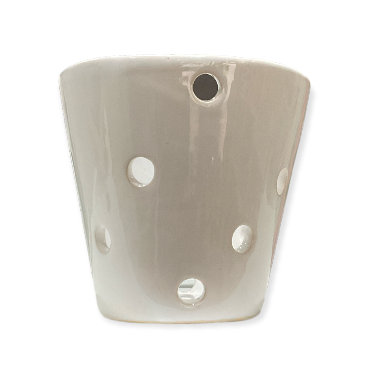 Maceta de cerámica esmaltada para orquídeas con forma de vaso