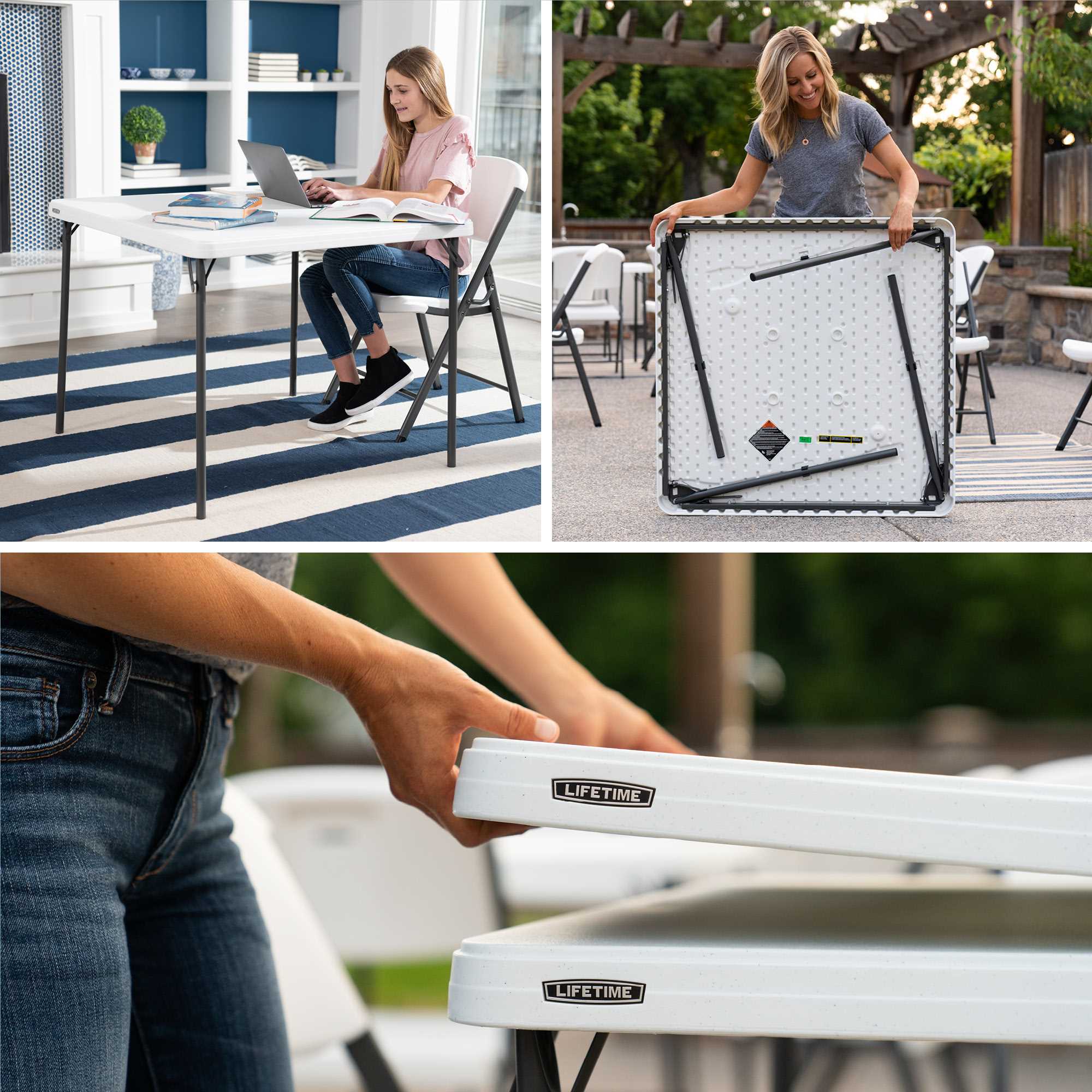 Mesa Cuadrada Plegable 94cm Lifetime