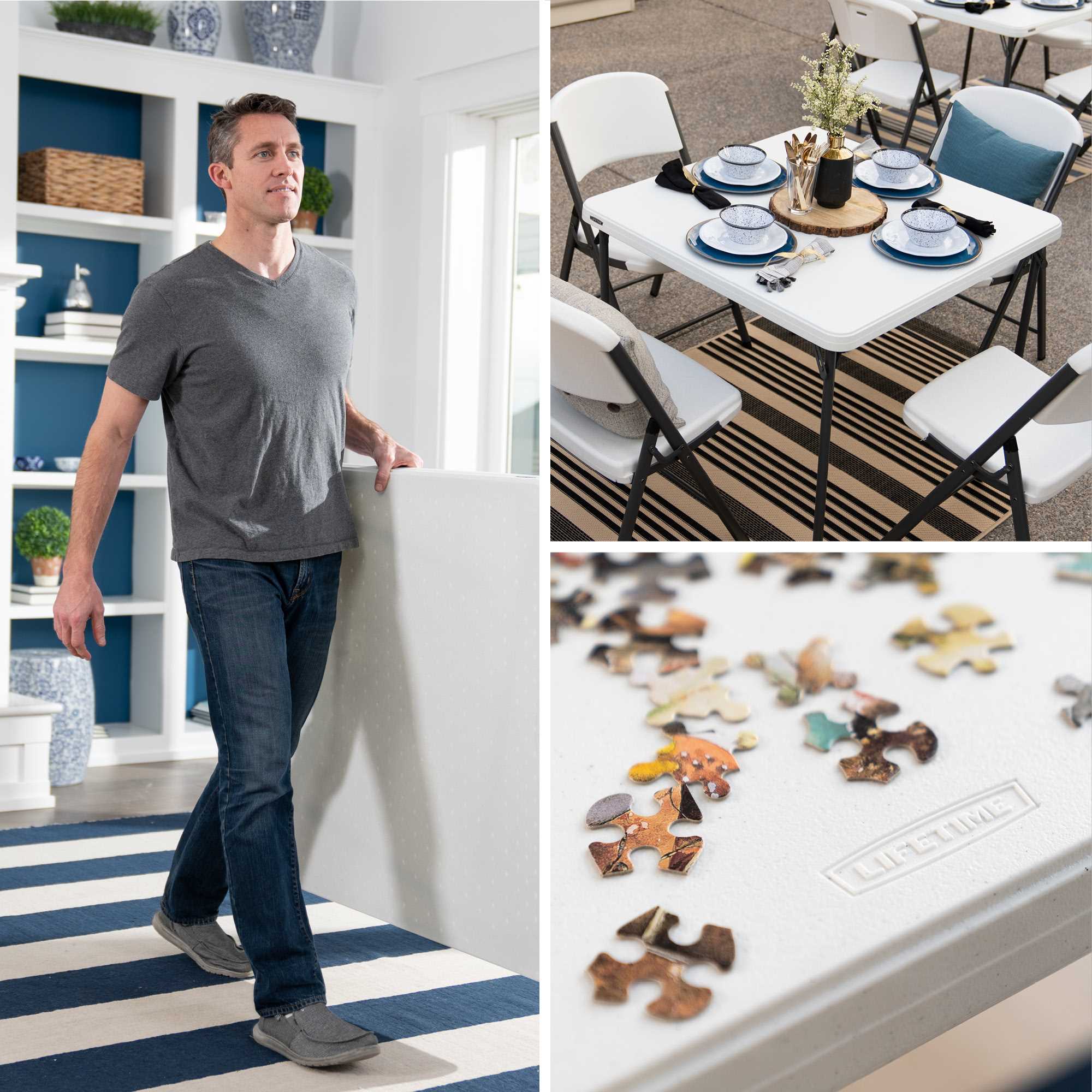 Mesa Cuadrada Plegable 94cm Lifetime