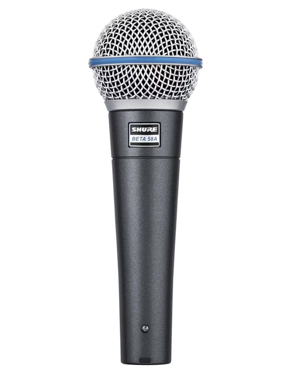 Micrófono Shure Beta Beta 58A dinámico supercardioide azul plateado