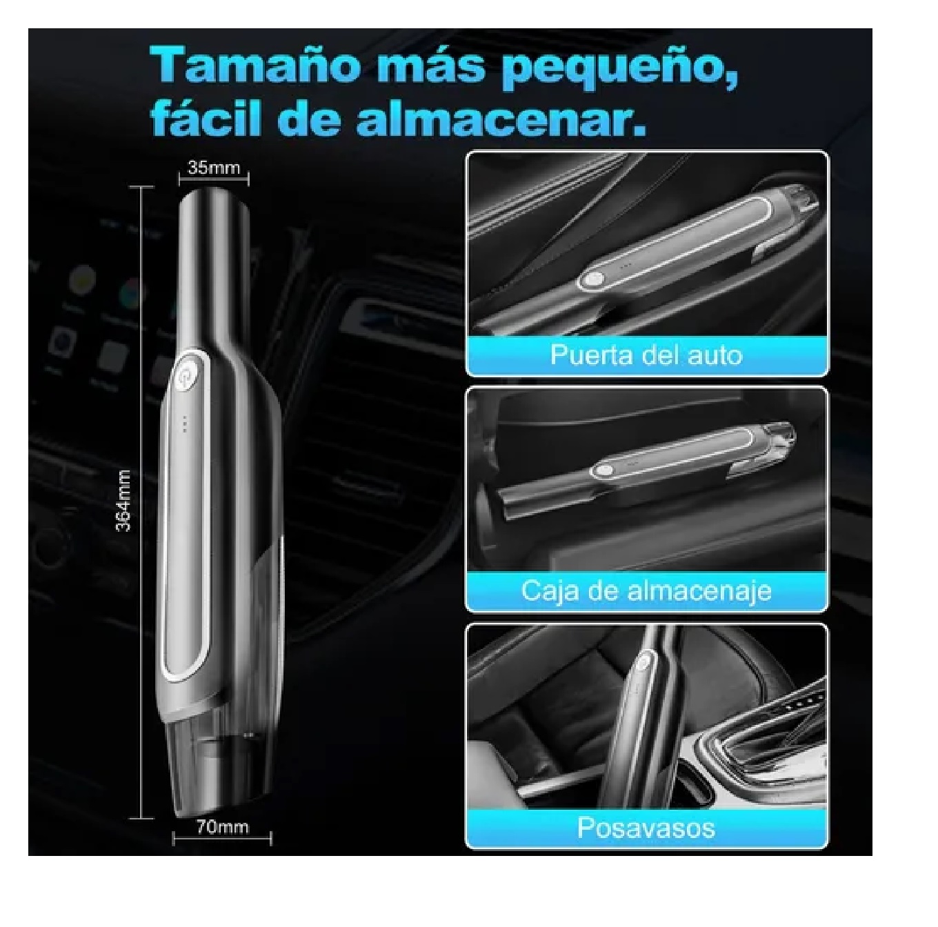 Aspiradora De Mano Inalambrica Portatil Pequeña Para Carro