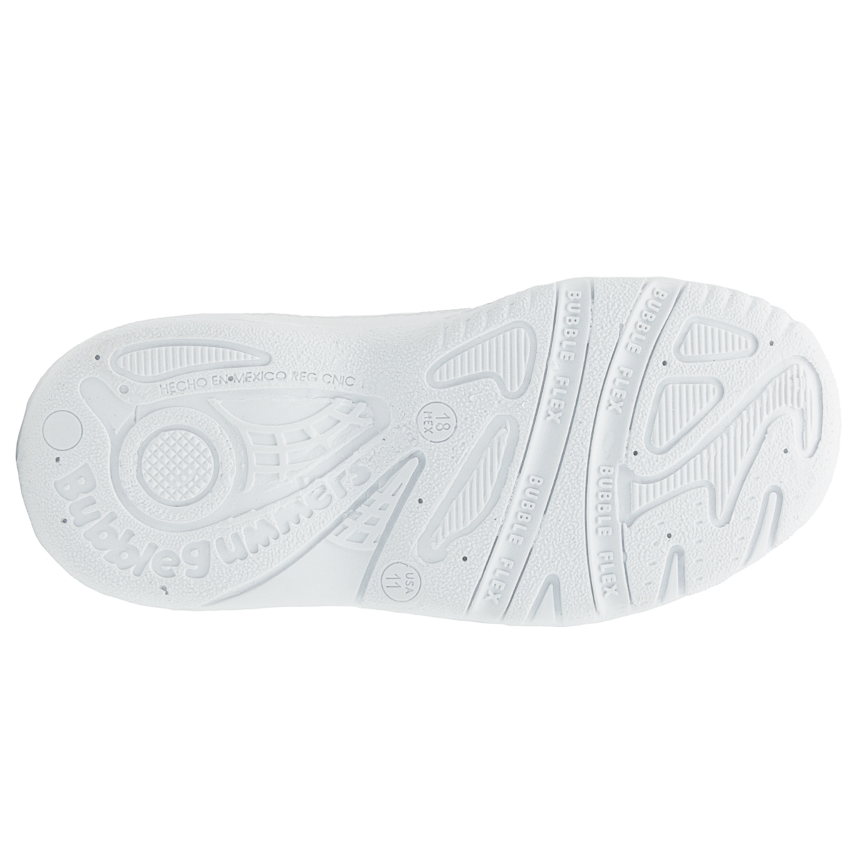Tenis Escolar Bubble Gummers Oton Velcro Blanco 18-21