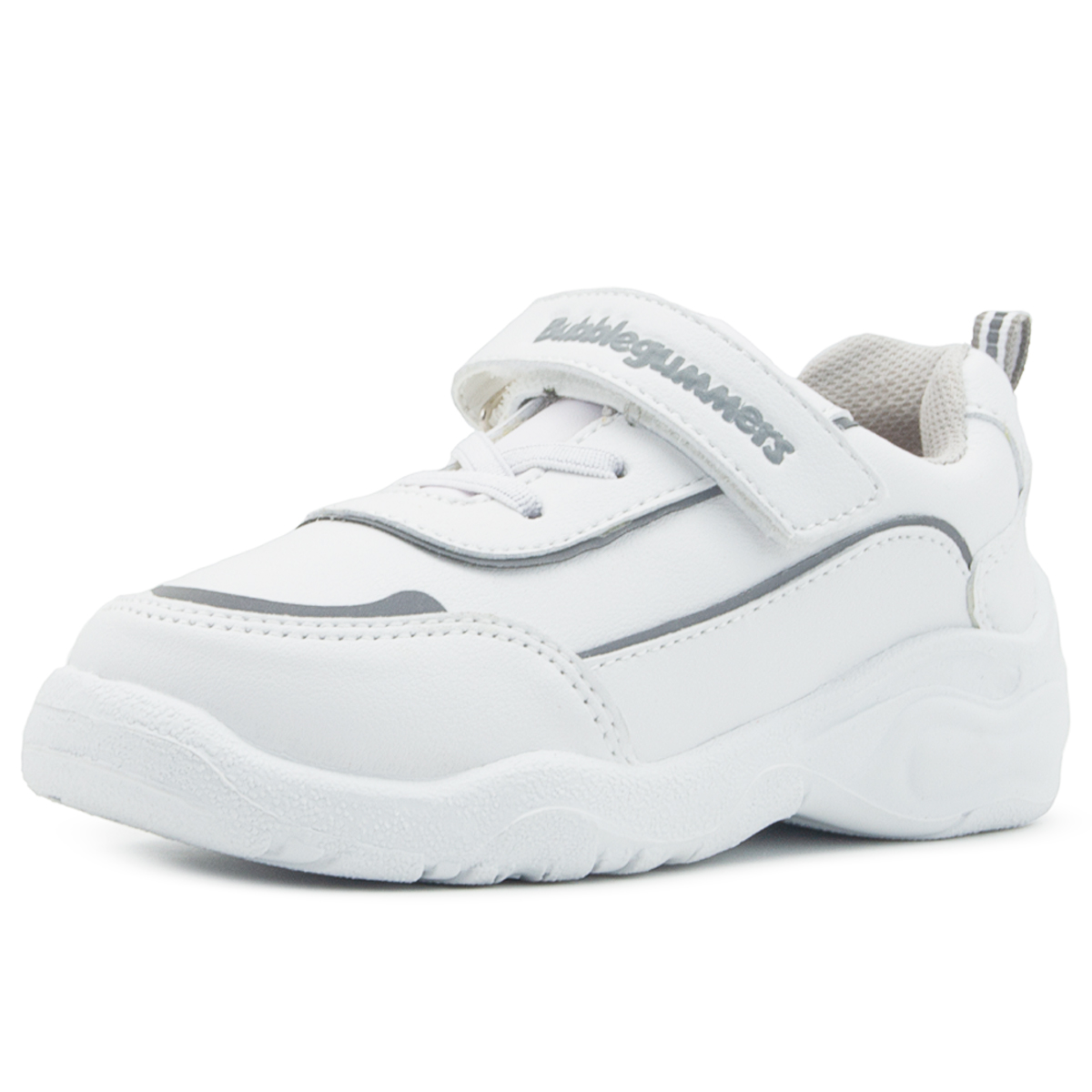 Tenis Escolar Bubble Gummers Oton Velcro Blanco 18-21