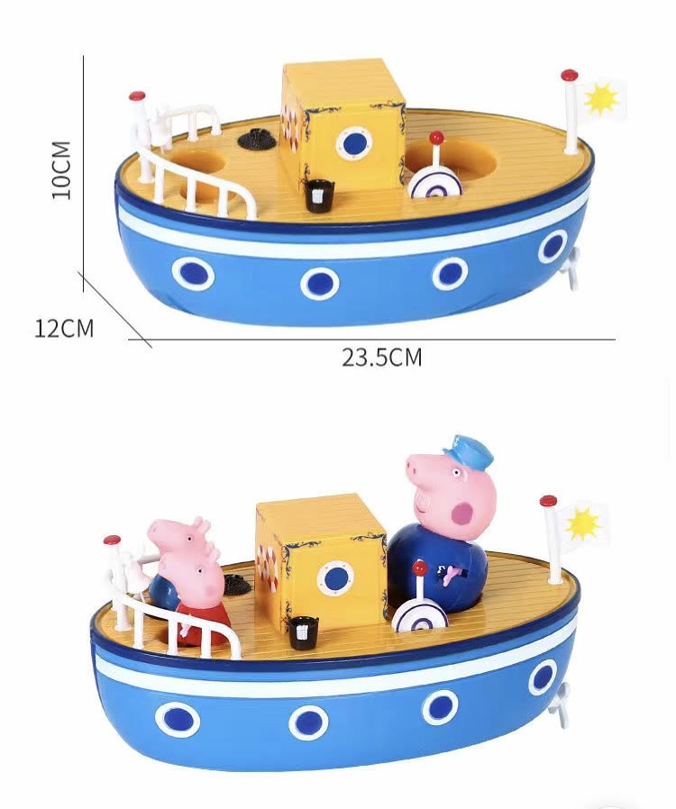 Bote De Abuelo Pequeña Cerdita Peppa Bathtime Boat *6 Pzas*