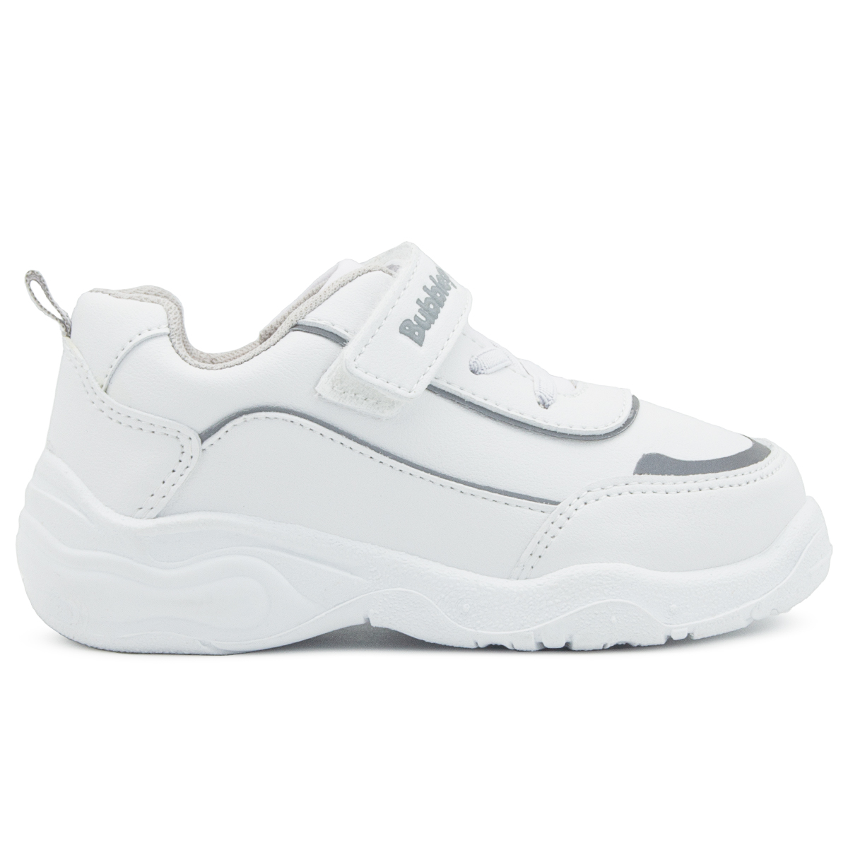 Tenis Escolar Bubble Gummers Oton Velcro Blanco 18-21