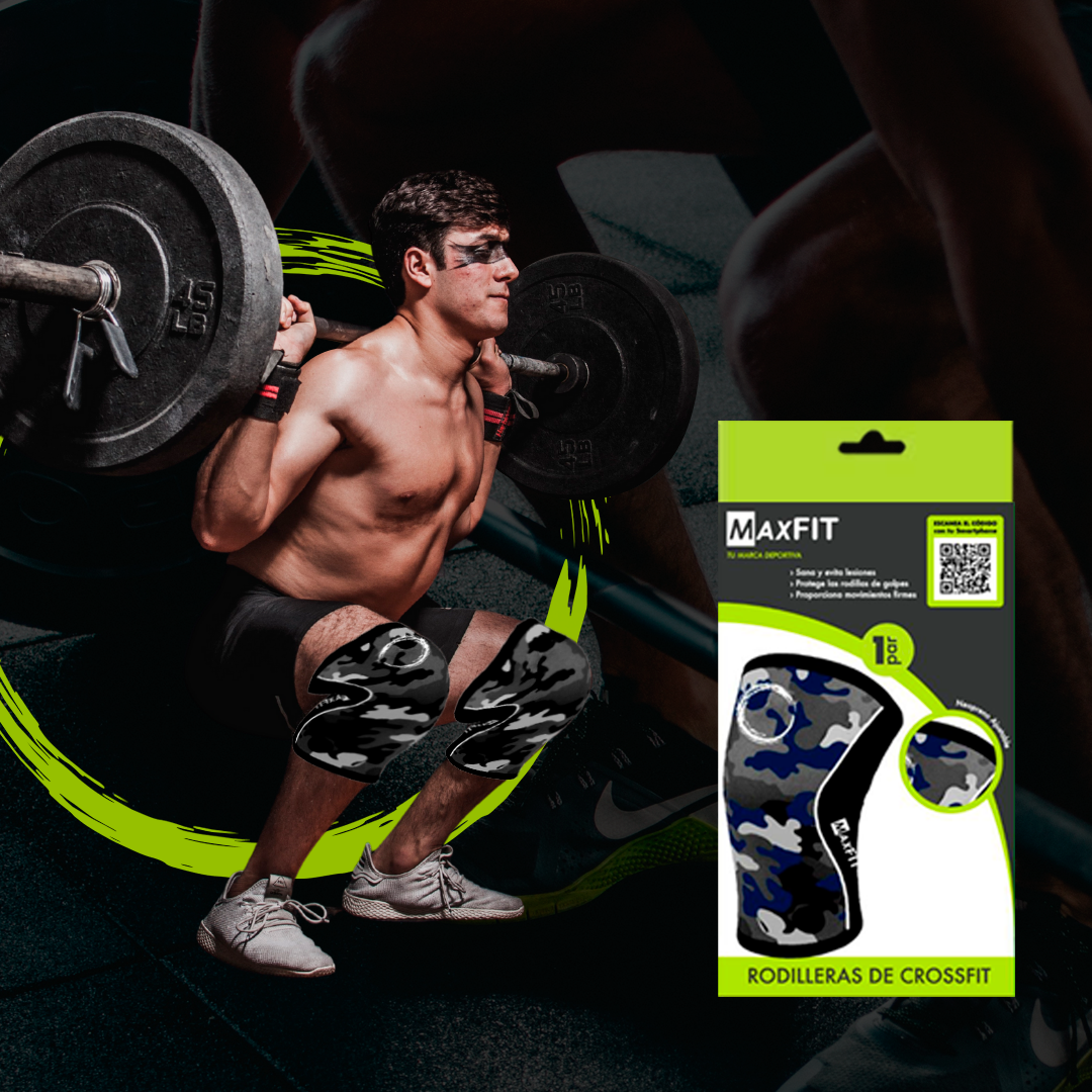 Rodilleras Elasticas De Neopreno Crossfit -gym Maxfit Gm424