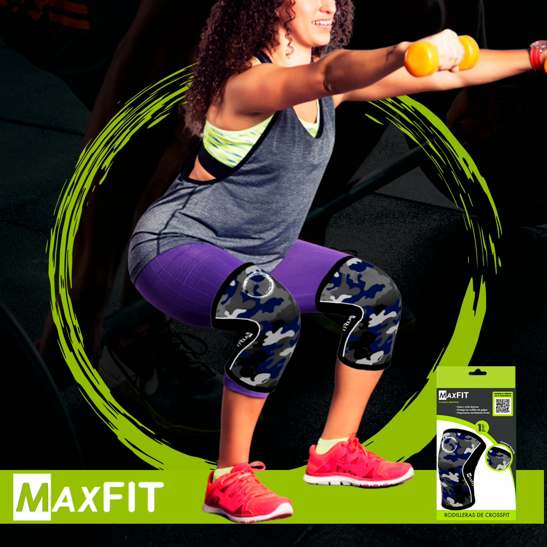 Rodilleras Elasticas De Neopreno Crossfit -gym Maxfit Gm424