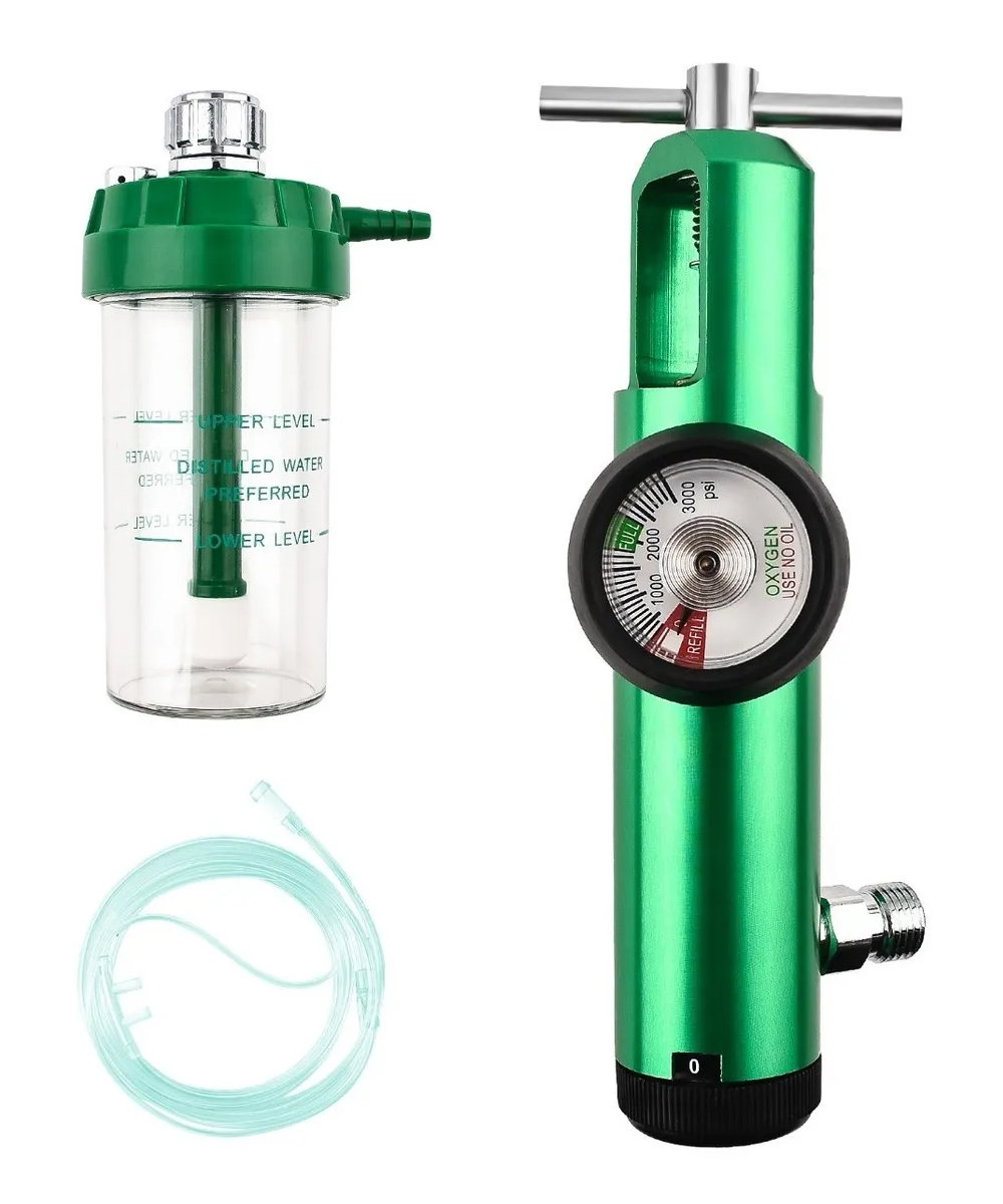 Regulador Con Manómetro Para Tanque Canula+vaso