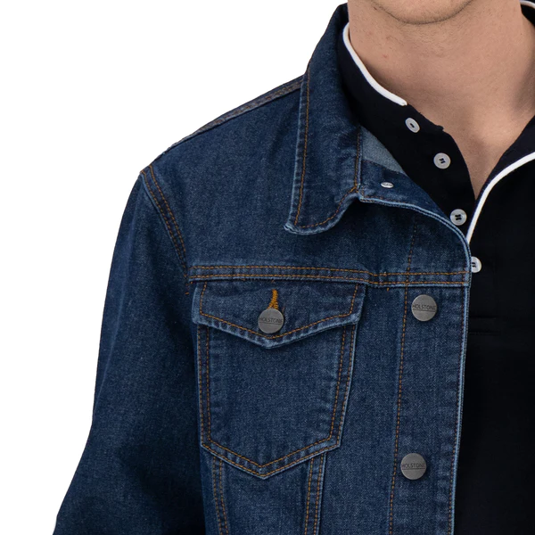 Chamarra de Mezclilla Premium - Blue Navy Fire Holstone Hombre