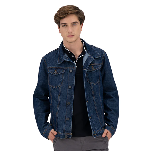 Chamarra de Mezclilla Premium - Blue Navy Fire Holstone Hombre