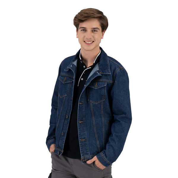 Chamarra de Mezclilla Premium - Blue Navy Fire Holstone Hombre