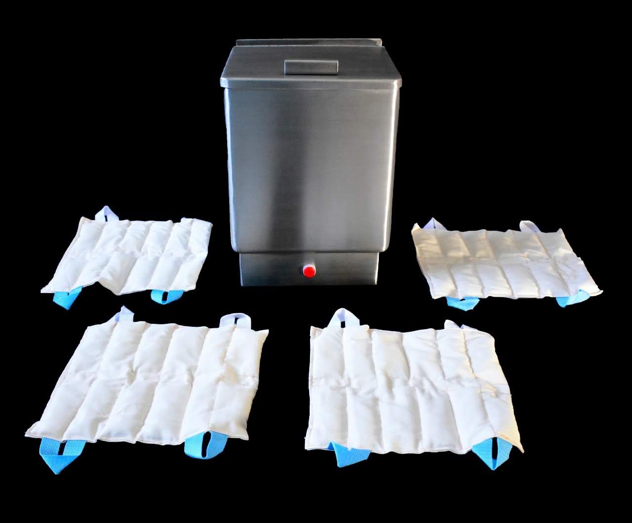 Compresero para compresas húmedo calientes con capacidad de 4 compresas de bentonita ( incluye 4 compresas estándar) 