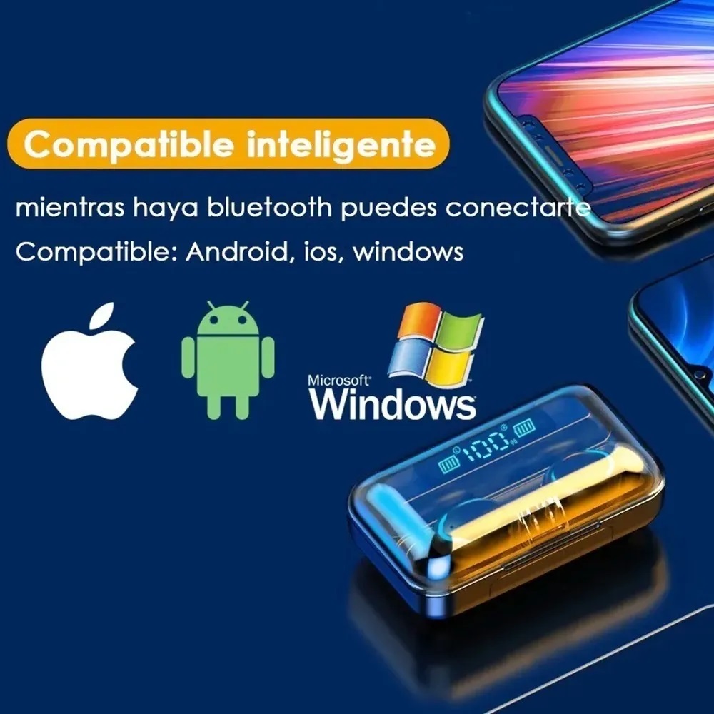 Audífonos F9-5 TWS bluetooth 5.0 Recargables