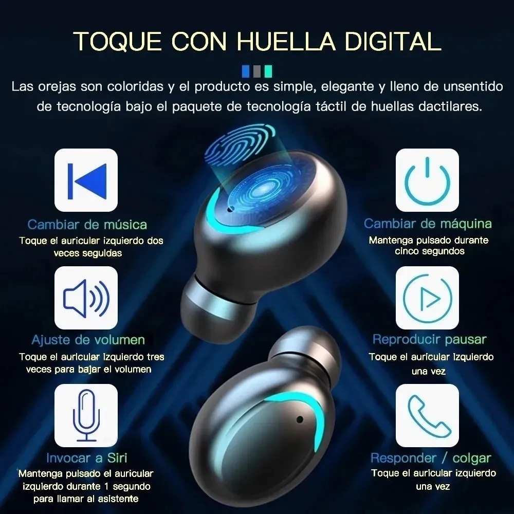 Audífonos F9-5 TWS bluetooth 5.0 Recargables