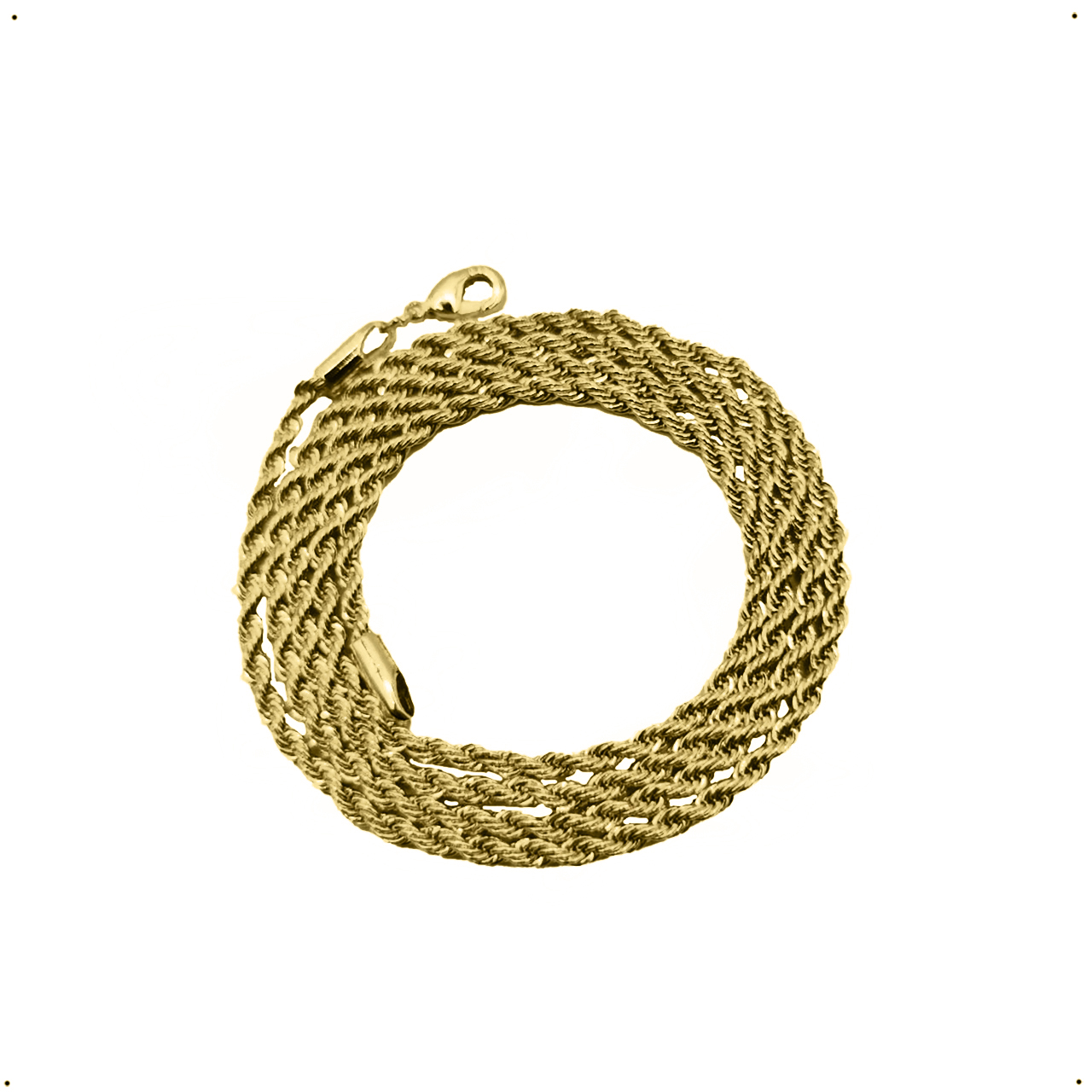 Cruz Dije Cristo Corona Brillante + Cadena Torzal Chapa de Oro de 18K Silver & Gold 