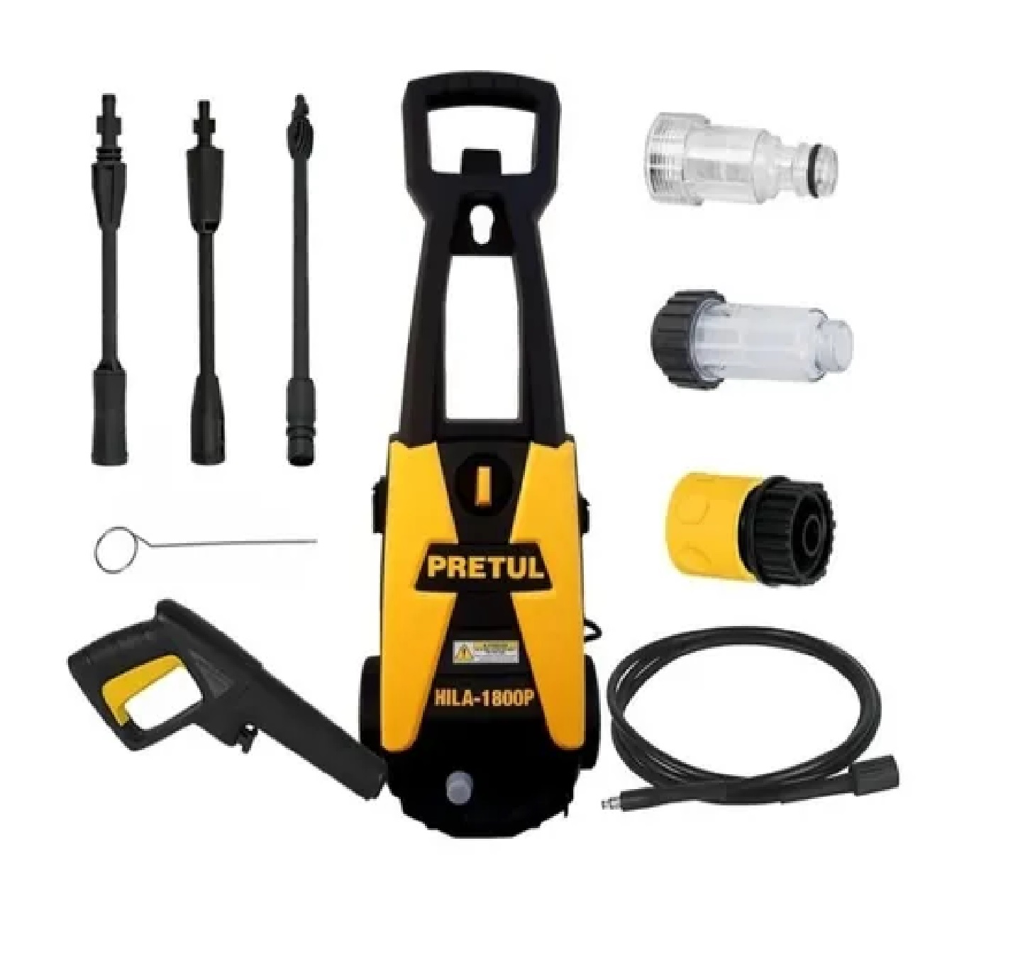 Hidrolavadora Eléctrica, 1800 Psi, Amarillo/Negro
