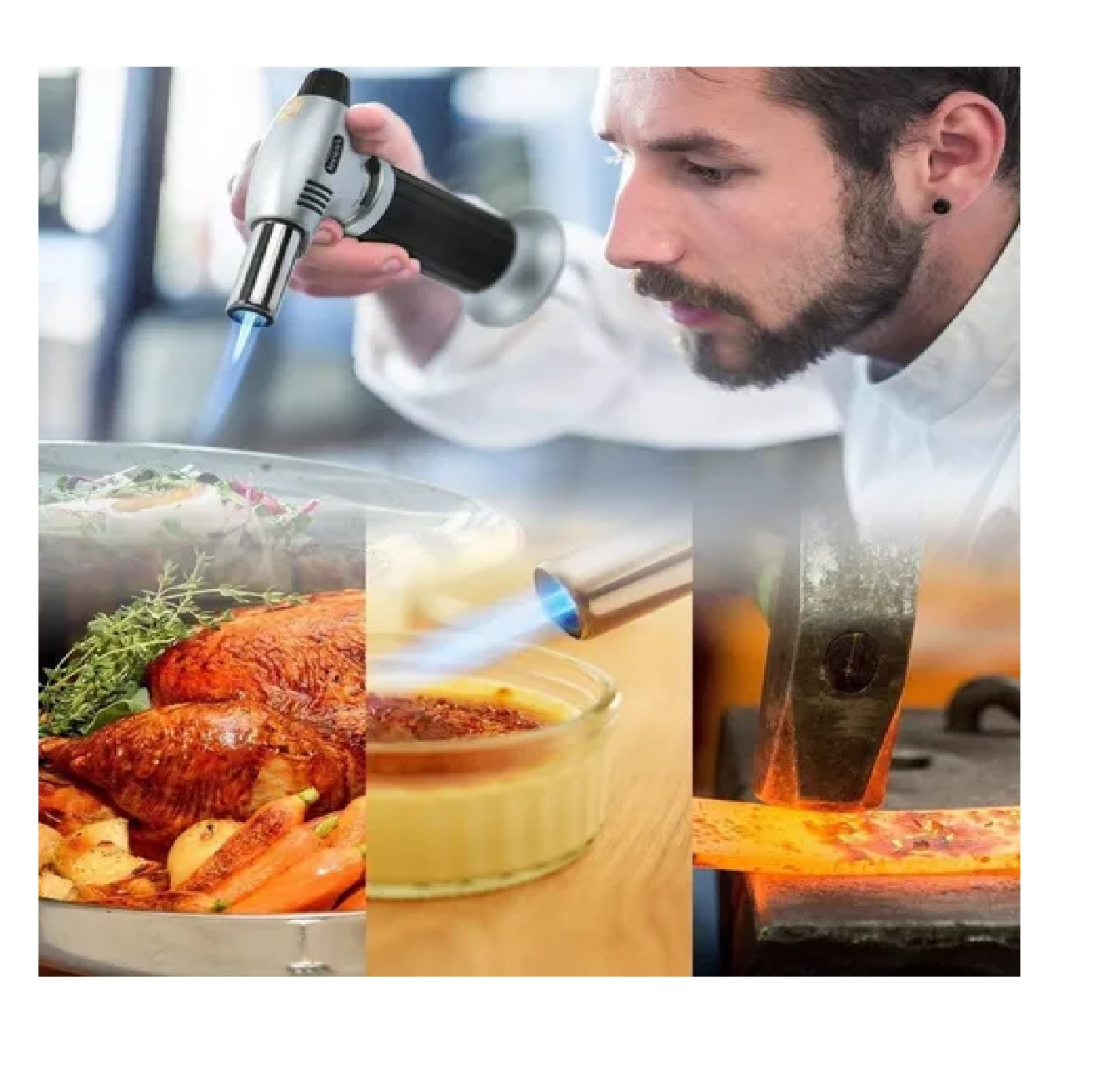 Encendedor Soplete Recargable Para Cocina Flama Regulable